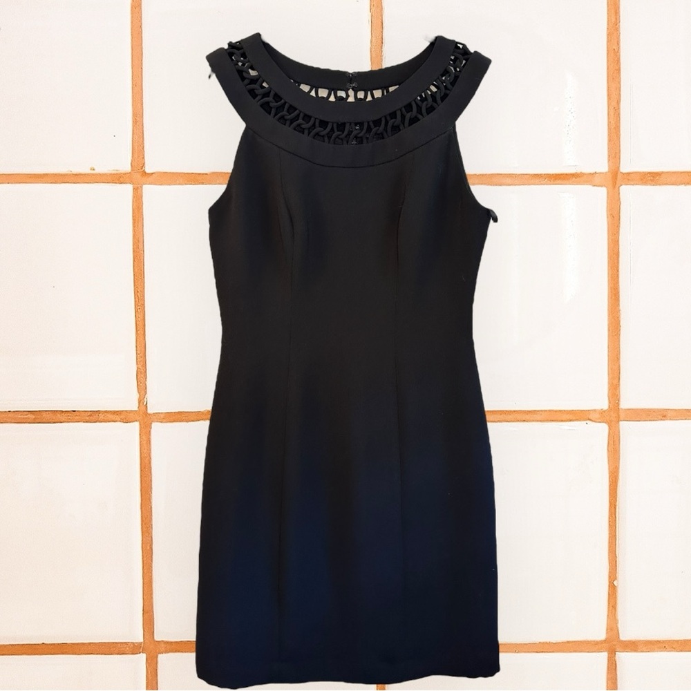 Evan Picone taking shape NWT black cocktail dress with detailed collar